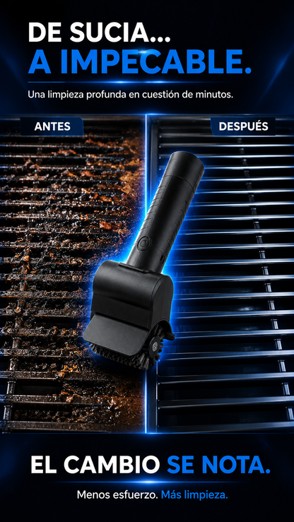 Cepillo Eléctrico Limpia Parrillas — Sin Esfuerzo, Sin Riesgo de Cerdas Sueltas